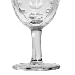 Verre a pied visage transparent - d8xh16.5cm
