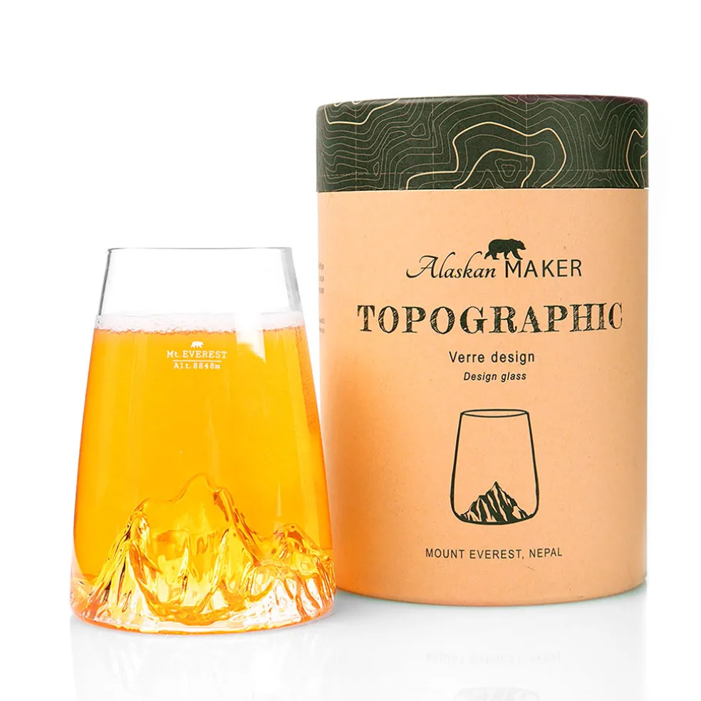 Verre design Everest - Topographic