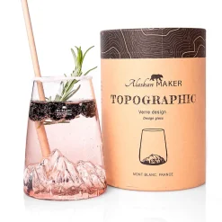Verre design Mont Blanc - Topographic