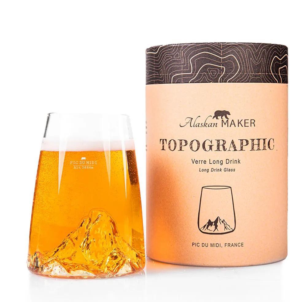 Verre design Pic Du Midi - Topographic
