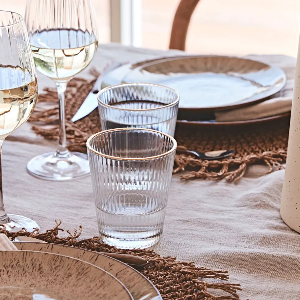 Verre liseré doré 30cl - Strie