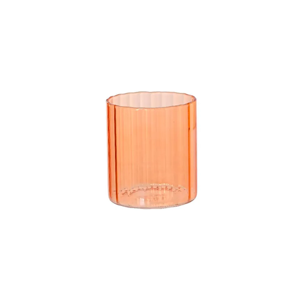 Verre transparent orange