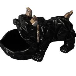 Vide poche bulldog noir h16.5cm