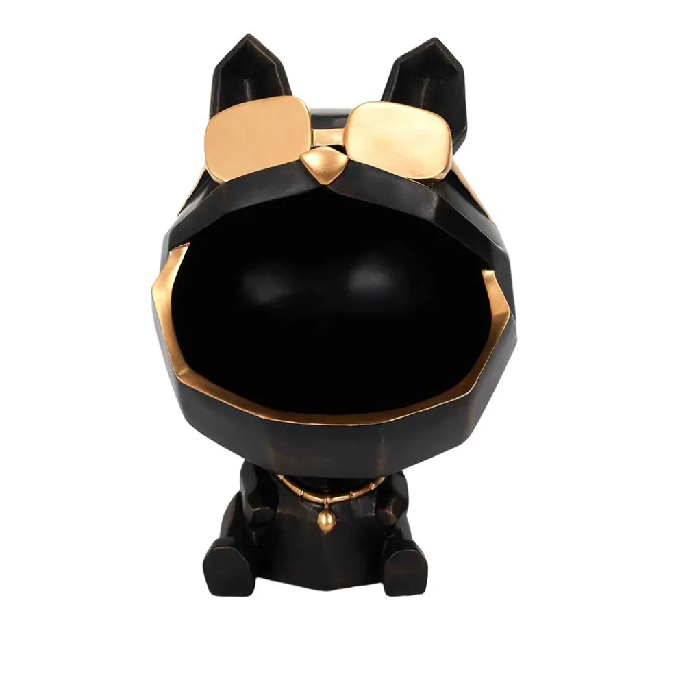 Vide poche chien a lunettes noir