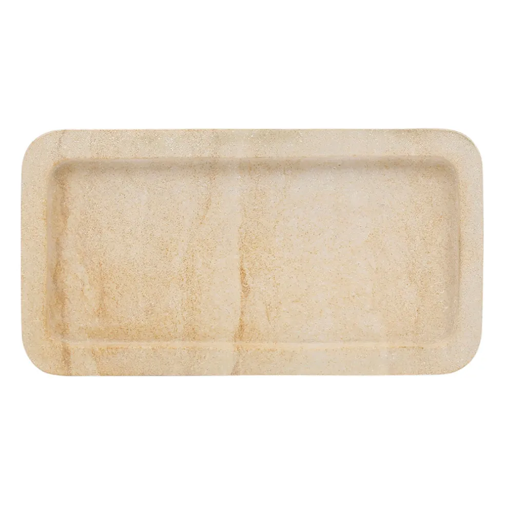 Vide poche en marbre beige 28x15cm - Eskela