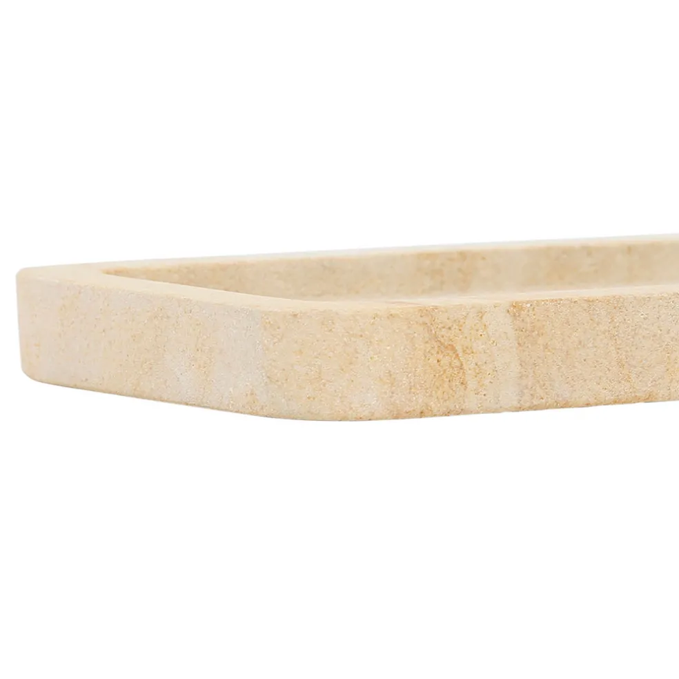 Vide poche en marbre beige 28x15cm - Eskela