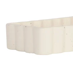 Vide poche rectangle en grès beige 18x10cm - Aurore