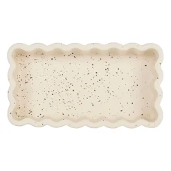 Vide poche rectangle en grès beige 18x10cm - Aurore