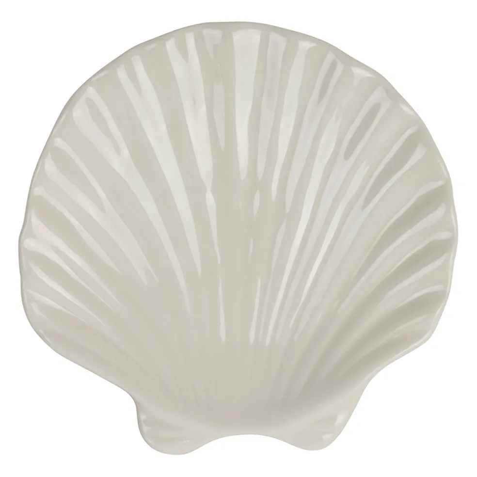 Vide poche st-jacques en dolomite écru 13x12cm