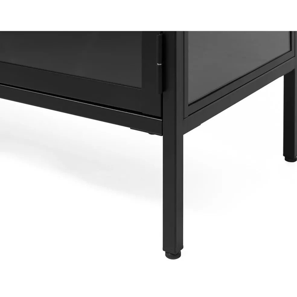 Vitrine en métal 4 étagères h190cm - carmel