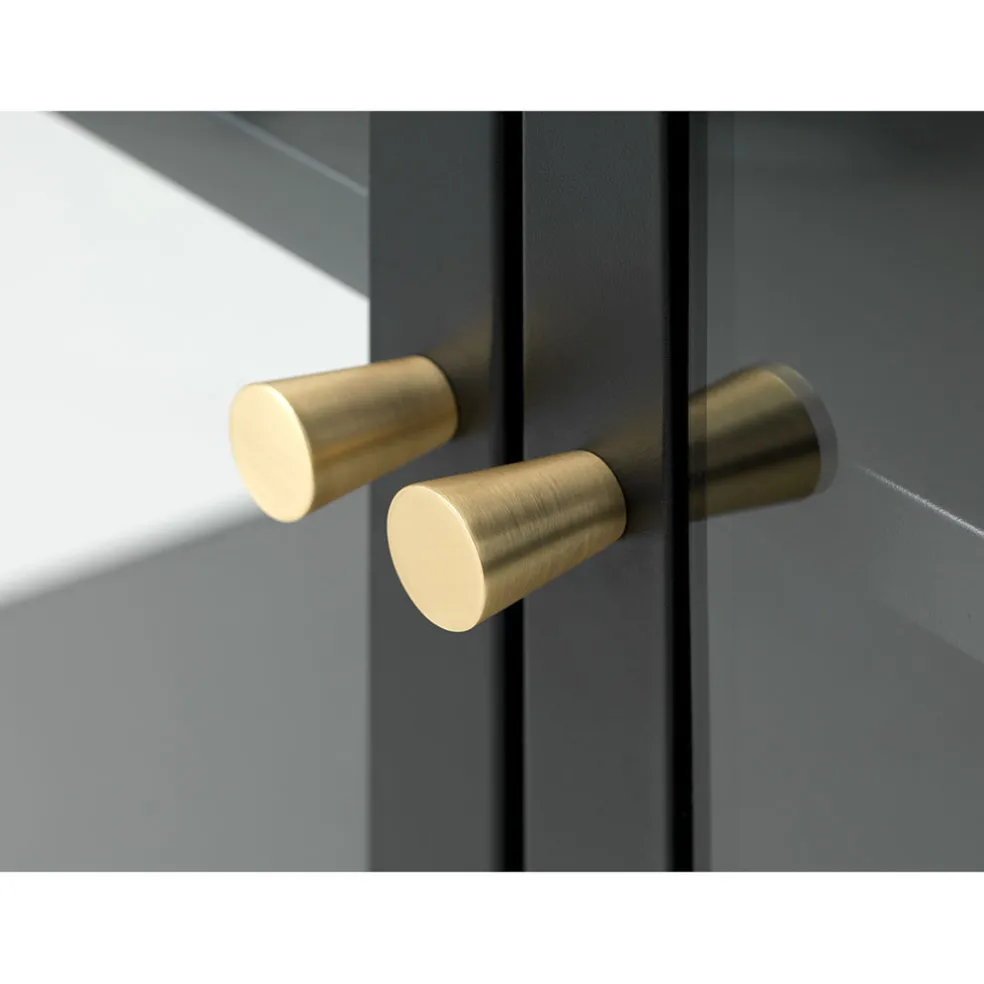 Vitrine en métal 4 étagères h190cm - carmel